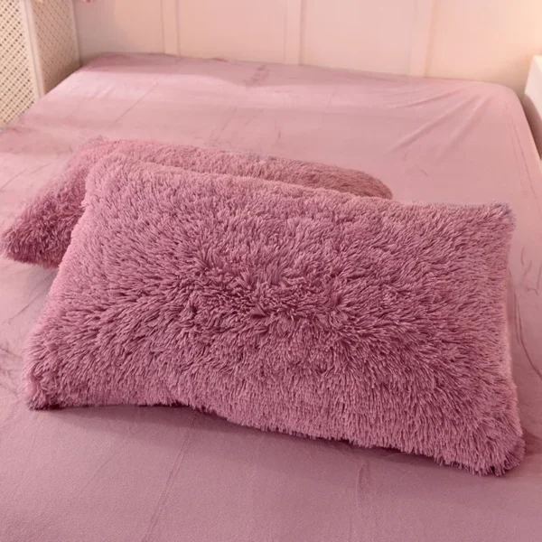 Light Purple Shaggy Bedset - Image 3