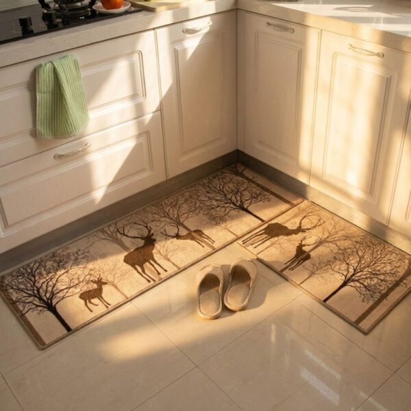 Forest Design Anti Slip 2 Piece Runner & Mat (Large) - Image 3