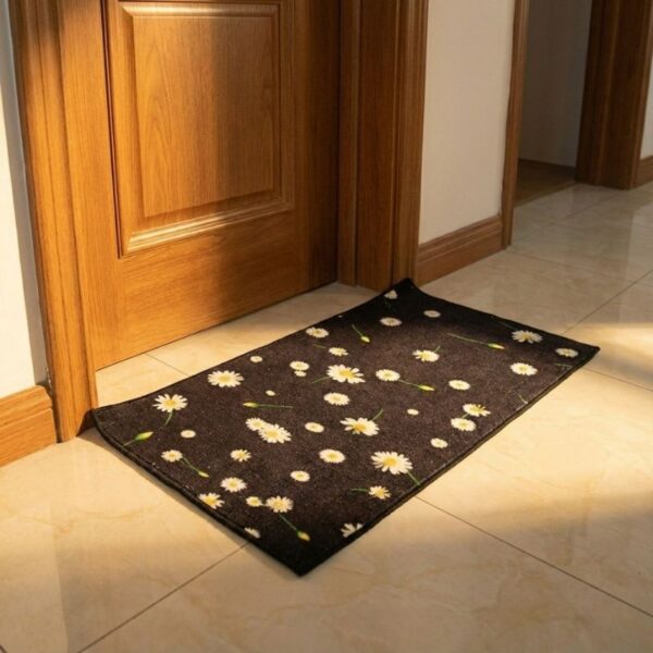 Daisies Floral Diamond Velvet 2 Piece Runner & Mat - Image 3