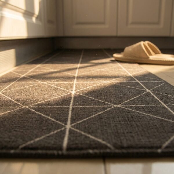 Black Tiles Anti Slip  2 Piece Runner & Mat - Image 3