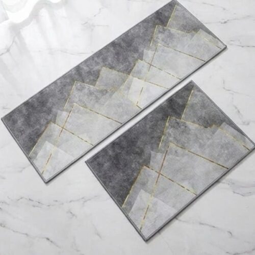 Double Tone Grey Anti Slip 2 Piece Runner & Mat photo review